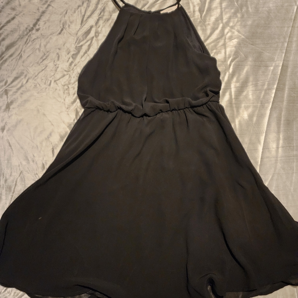 Lush Black Mini Dress